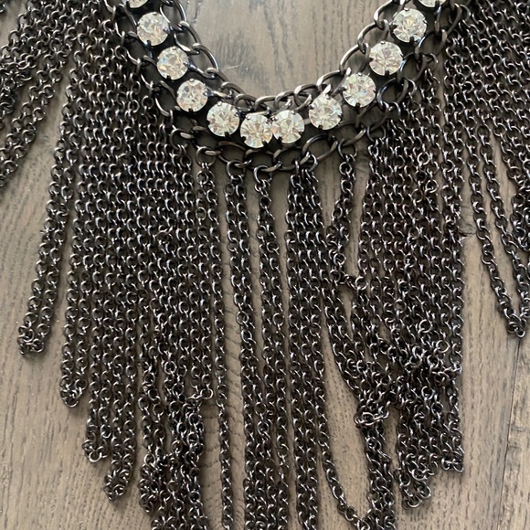 Vintage Crystal Chain Necklace Burning Man Goddess - Picture 3 of 4